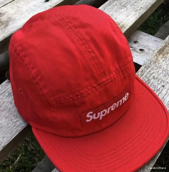 CHINO CAP Black Pattern CAMP TWILL WASHED Panther Red 23FW 1007